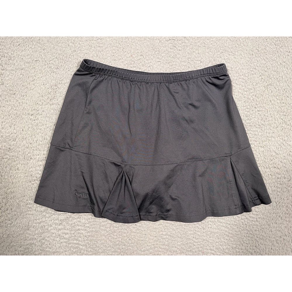 Bolle Athletic Womens Tennis Golf Skirt Skort Small S Dark Gray Black Stretchy‎